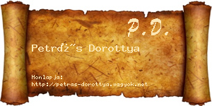 Petrás Dorottya névjegykártya
