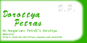 dorottya petras business card